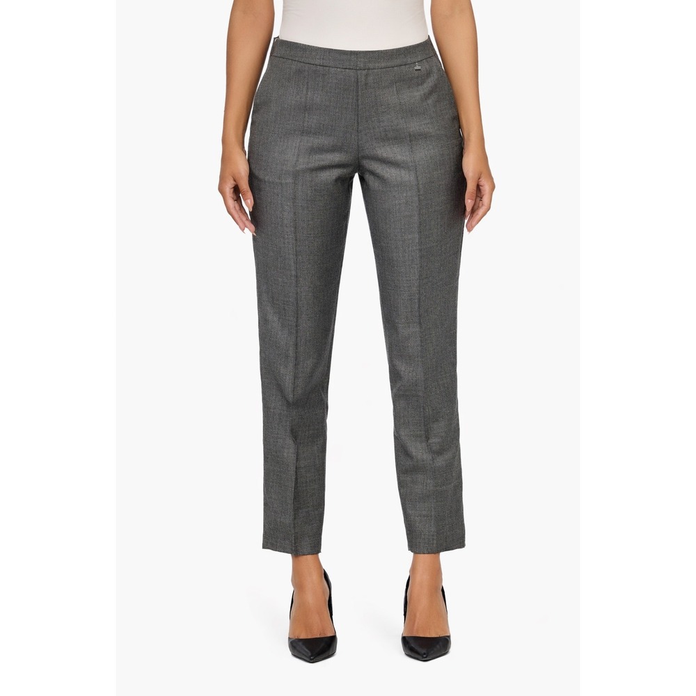 J.Crew Collection Grey Wool Blend Tapered‎ Dress Pants Size 4 Side Zip Textured